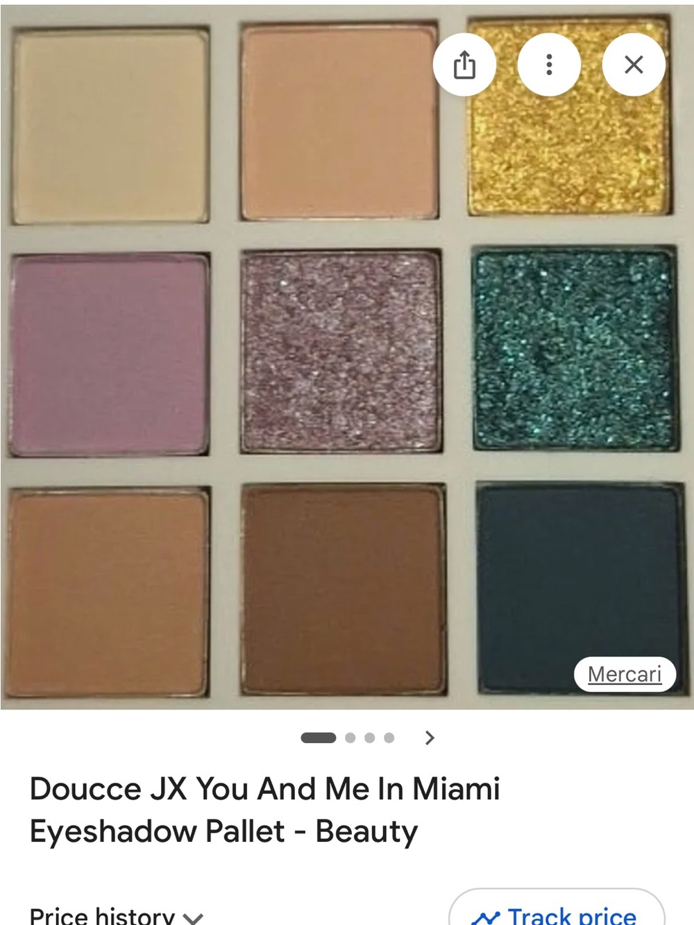 Doucce You And Me In Miami Eyeshadow Palette — Pink, Gold, Teal, Brown, Navy